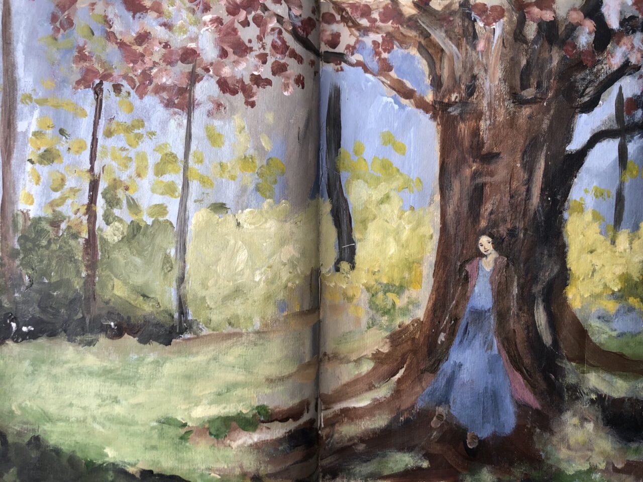 Rode beuk - Art journal - Marloes Bloedjes 2024